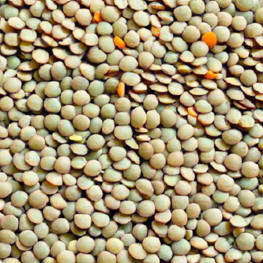 Dried brown lentils