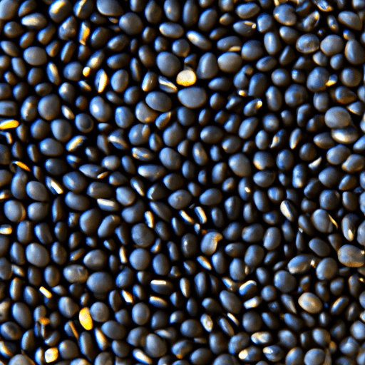Cooked black lentils